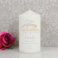 Personalised I Am Glad Godmother Pillar Candle Extra Image 2 Preview
